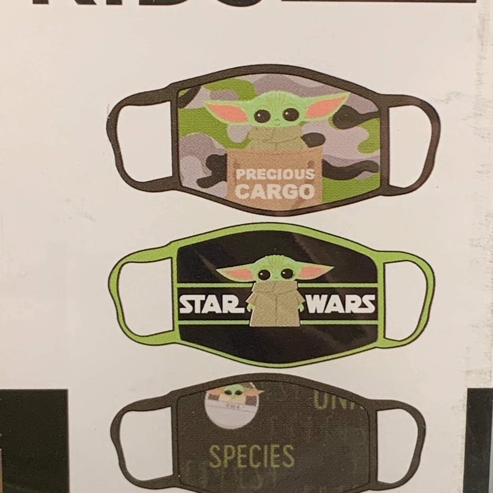 Mandalorian Baby Yoda Kids Facemasks